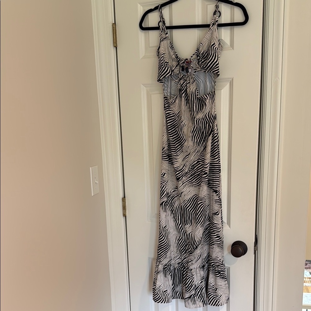 NWT Red Carter Black and White Palm Print Swim Coverup sz 6 - Picture 5 of 8